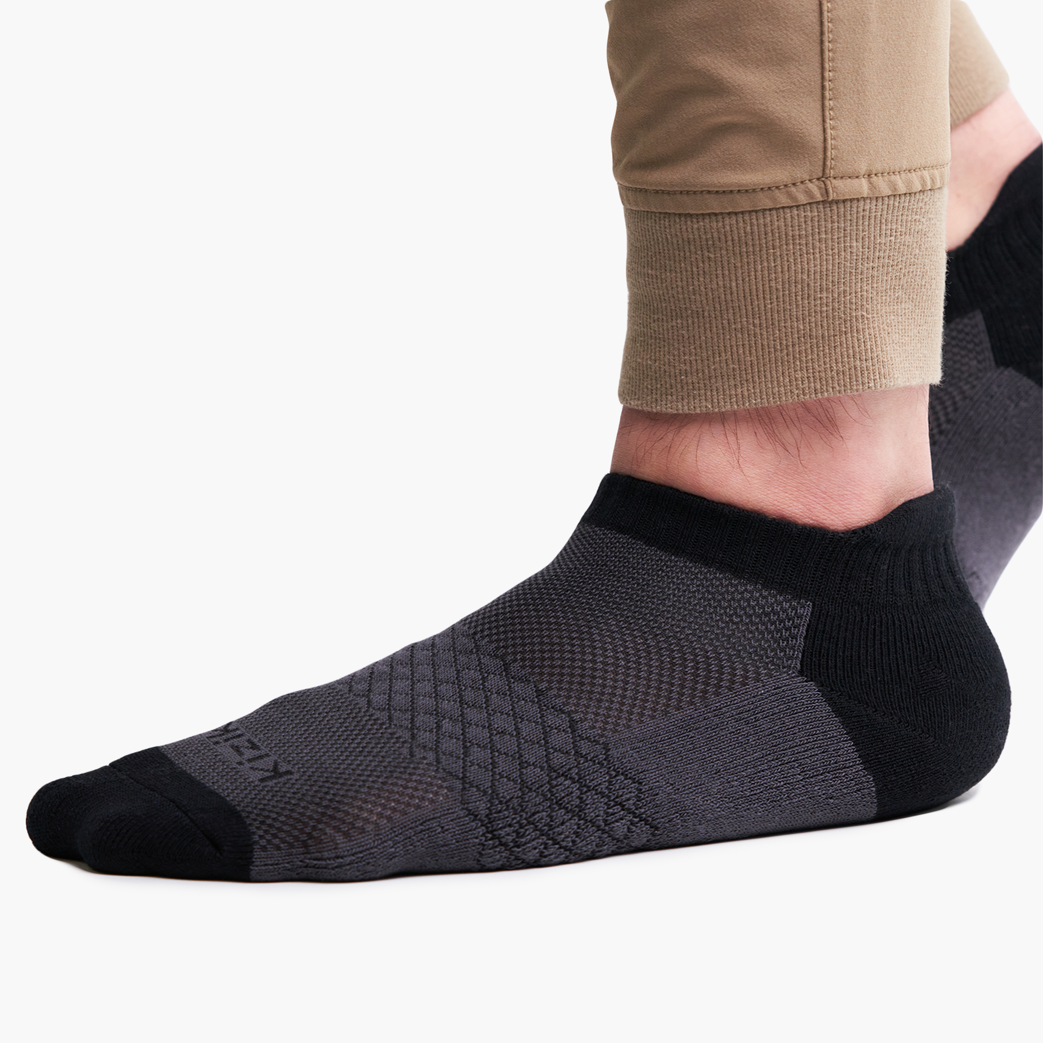 Kizik Ankle Socks - Charcoal - Image 3