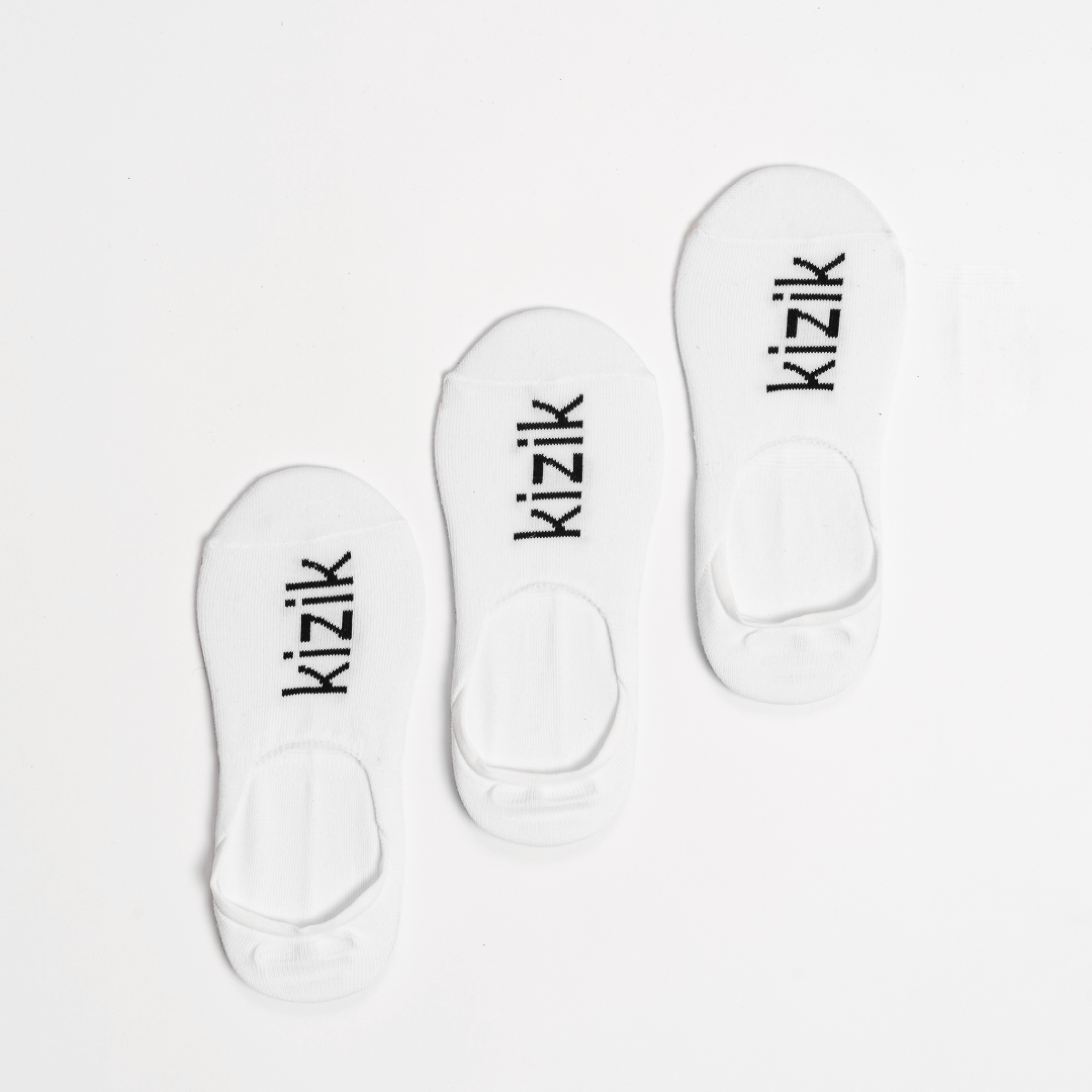 Kizik No Show Socks - White - 3 Pack - Image 5